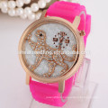 Leopard Dial Силиконовые часы Смотреть Relojes